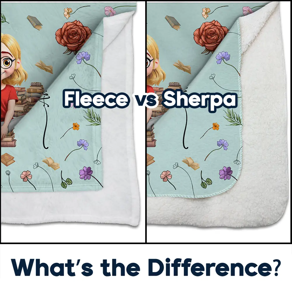 This Is My Reading Blanket Colorful Birth Month Flower - Personalized Fleece Blanket, Sherpa Blanket - Image 4