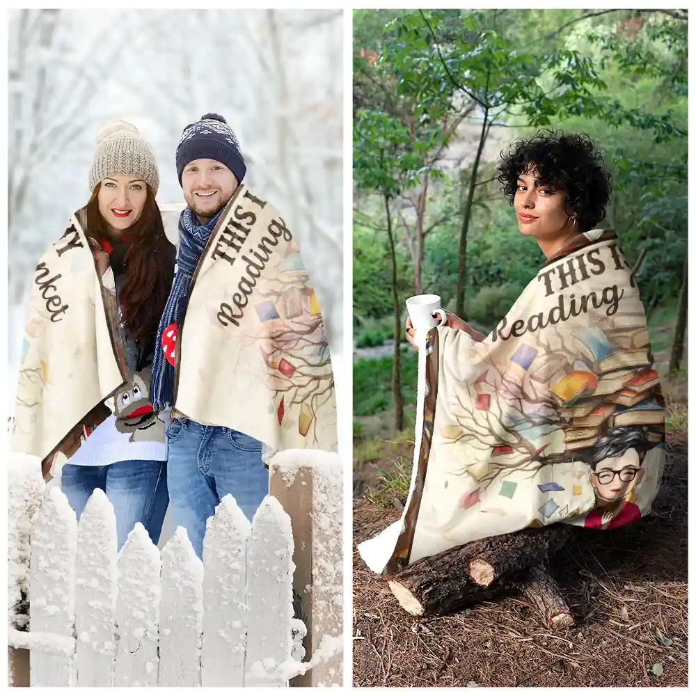 This Is My Reading Blanket - Personalized Wearable Blanket - Image 4