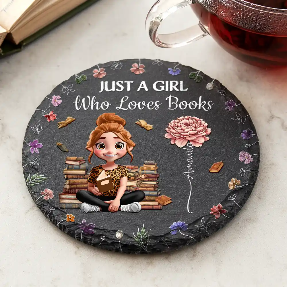 This Is My Reading Coaster - Personalized Slate Coaster - Image 2