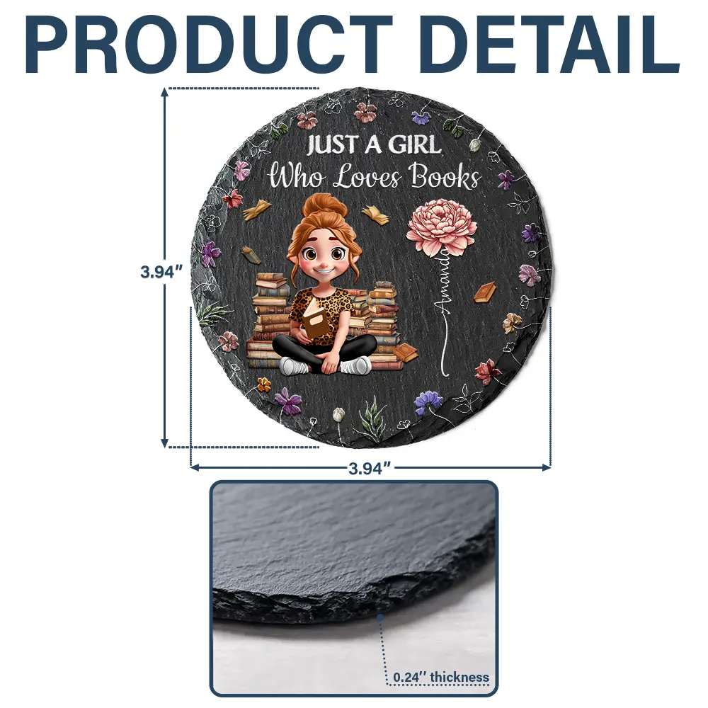 This Is My Reading Coaster - Personalized Slate Coaster - Image 5