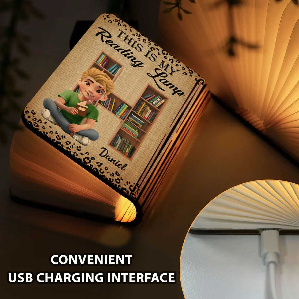 This Is My Reading Lamp - Personalized Book Lamp - Image 5
