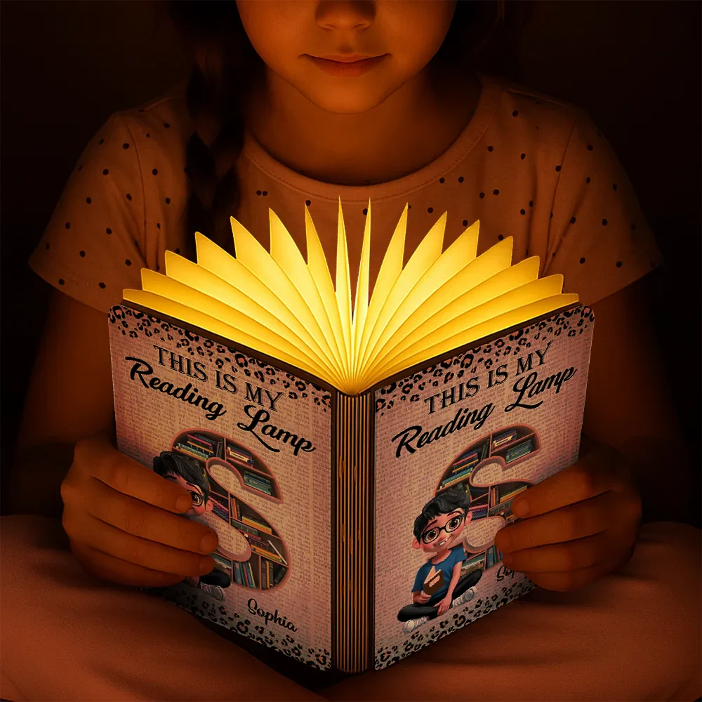 This Is My Reading Lamp - Personalized Book Lamp - Image 7