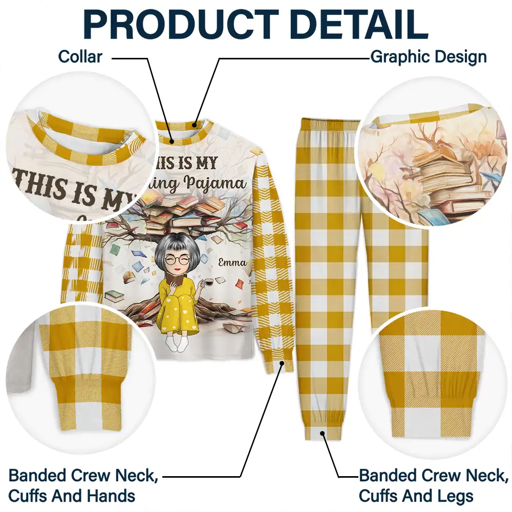 This Is My Reading Pajama - Personalized Unisex Pajamas Set - Image 5