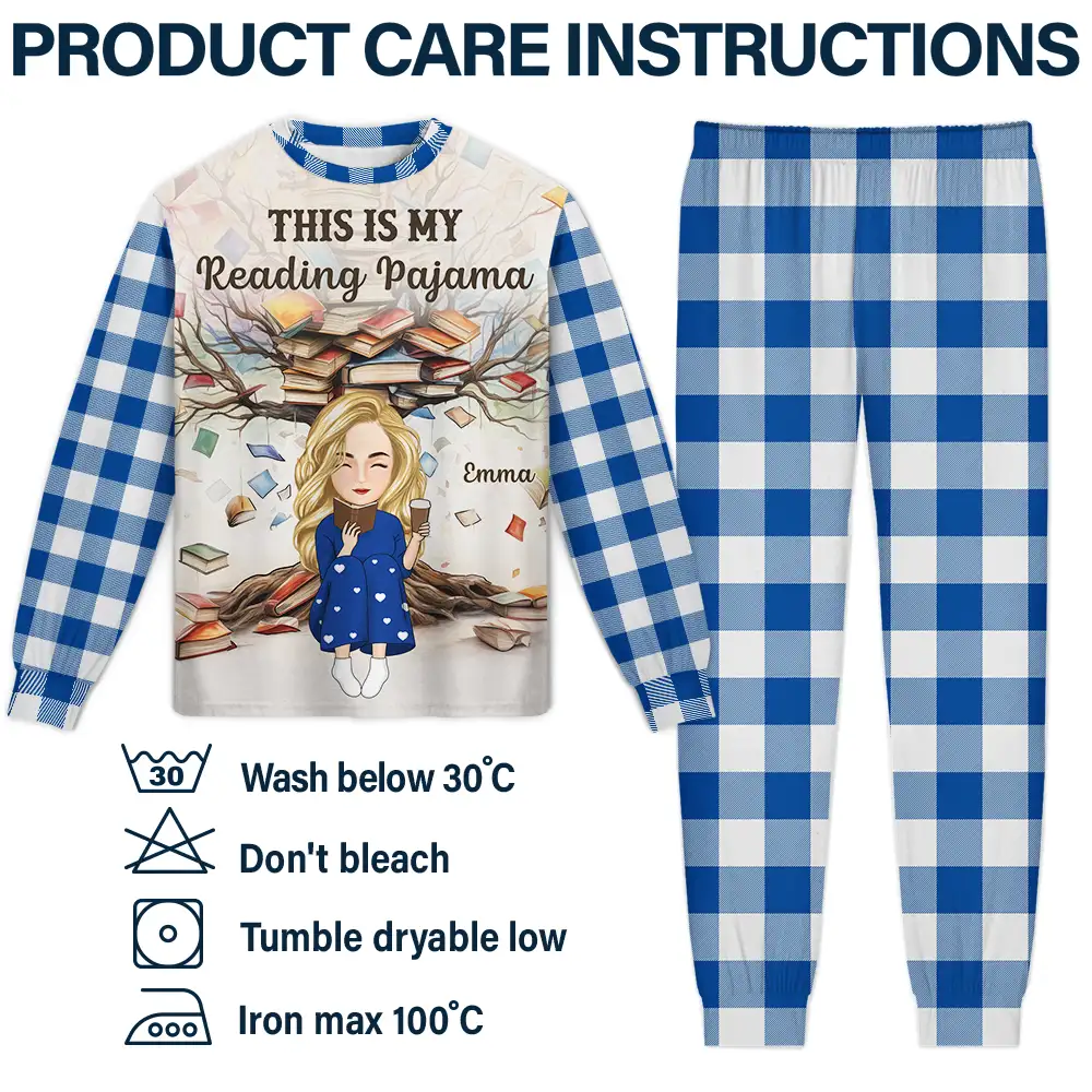 This Is My Reading Pajama - Personalized Unisex Pajamas Set - Image 6