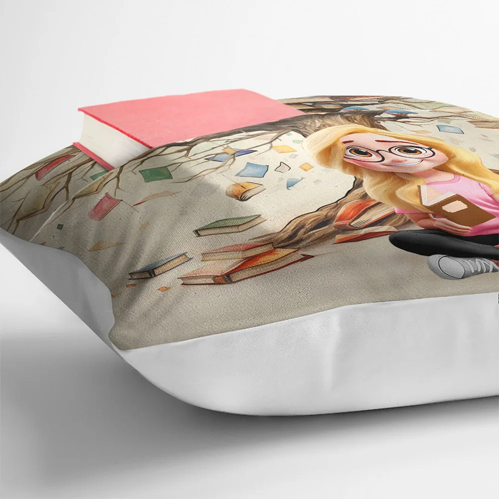 This Is My Reading Pillow Book Tree - Personalized Pocket Pillow - Image 4