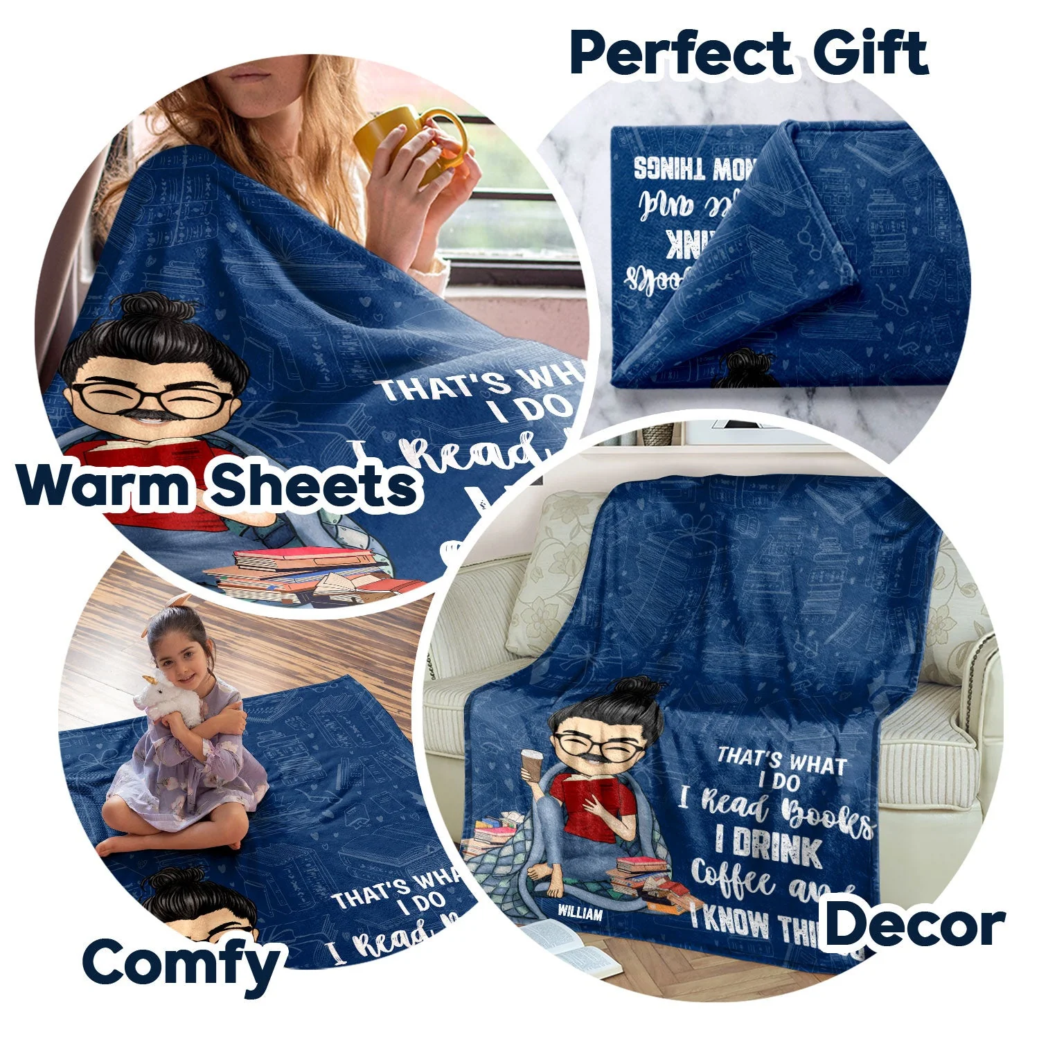 This is My Story Time Blanket - Book Reading Gift - Personalized Custom Fleece Blanket - Image 5