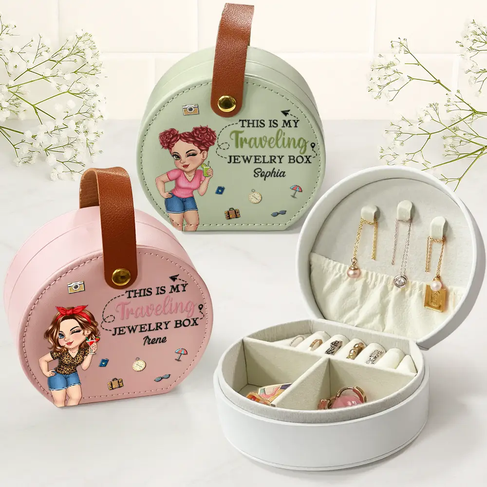 This Is My Traveling Jewelry Box - Personalized Jewelry Box With Handle - Image 2