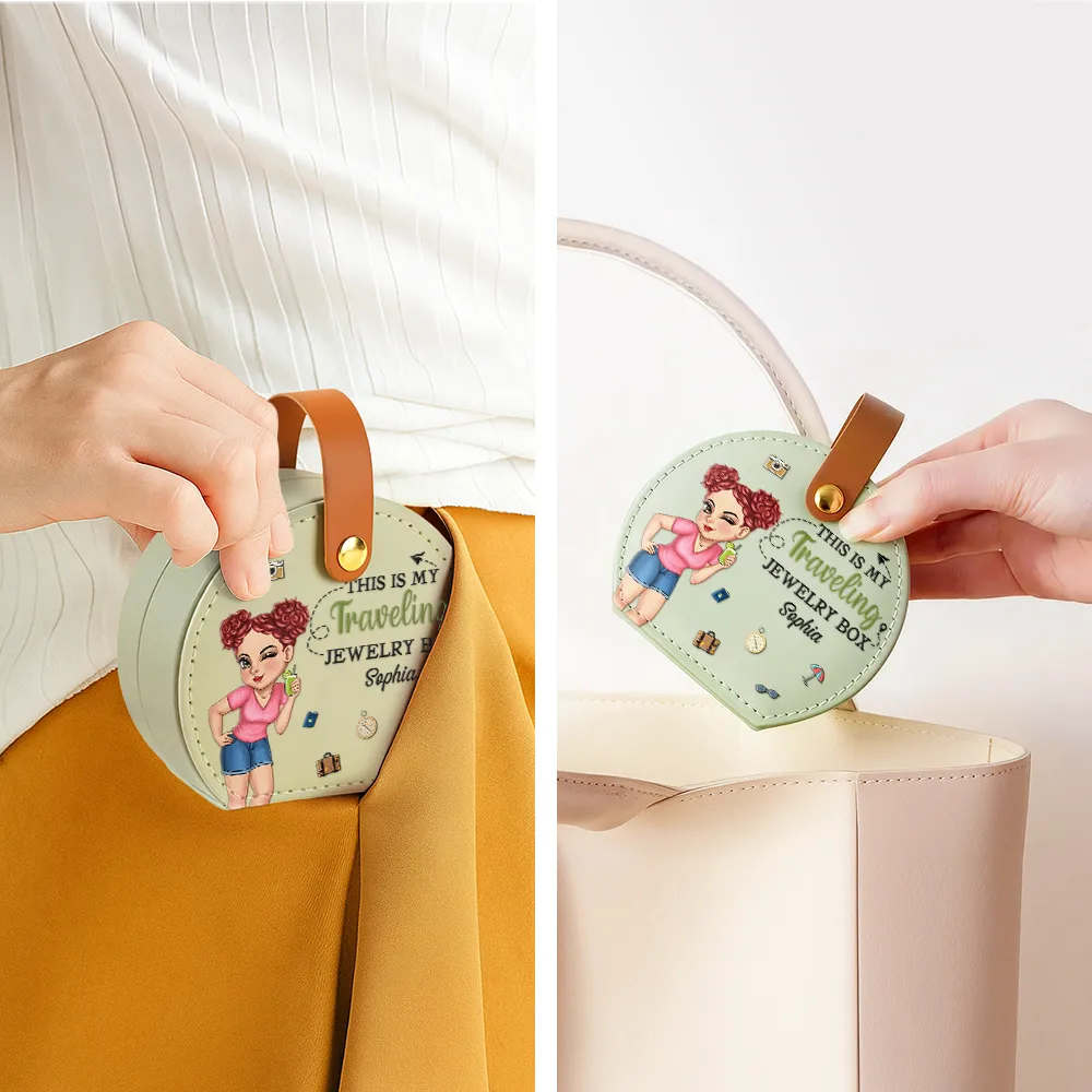 This Is My Traveling Jewelry Box - Personalized Jewelry Box With Handle - Image 4