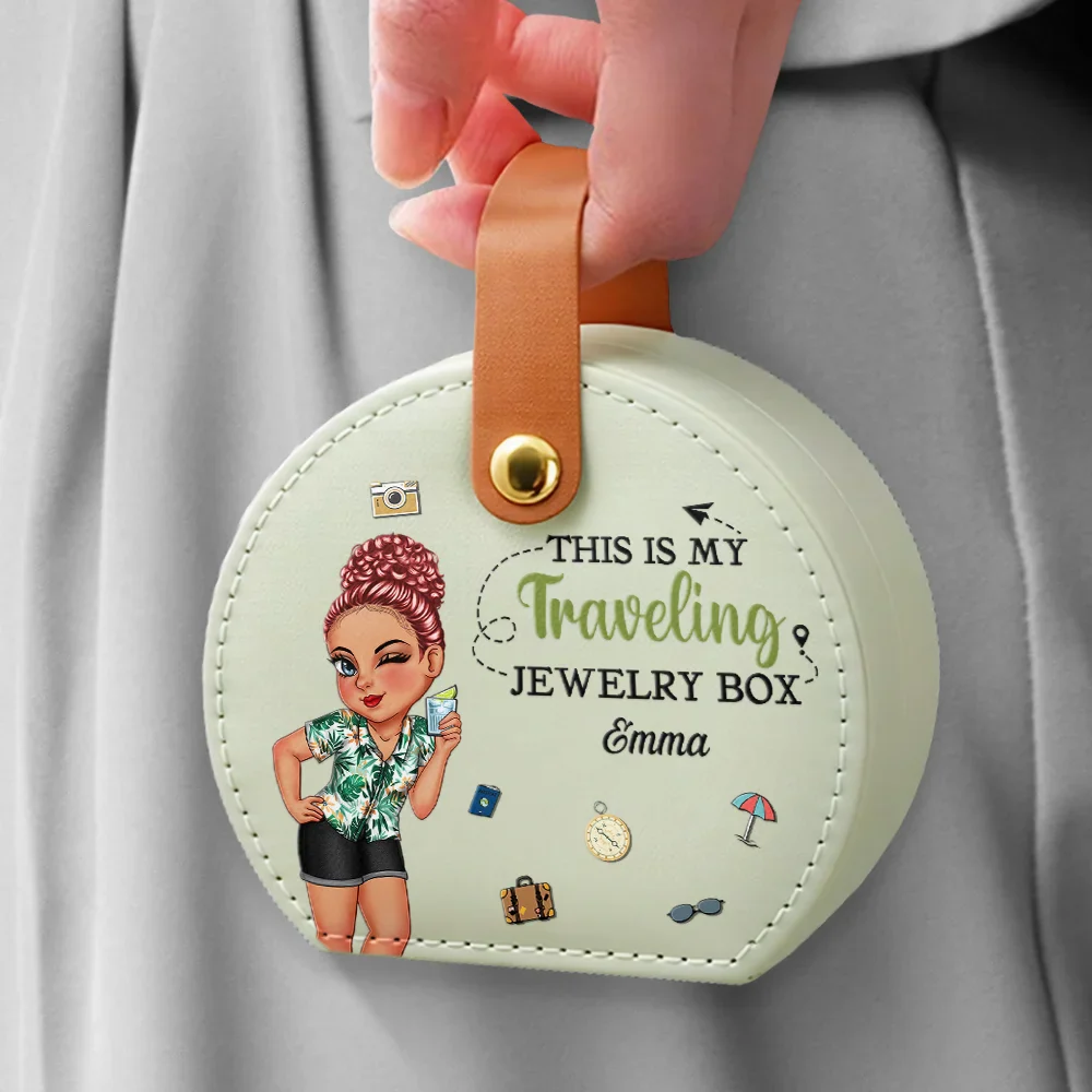 This Is My Traveling Jewelry Box - Personalized Jewelry Box With Handle - Image 5