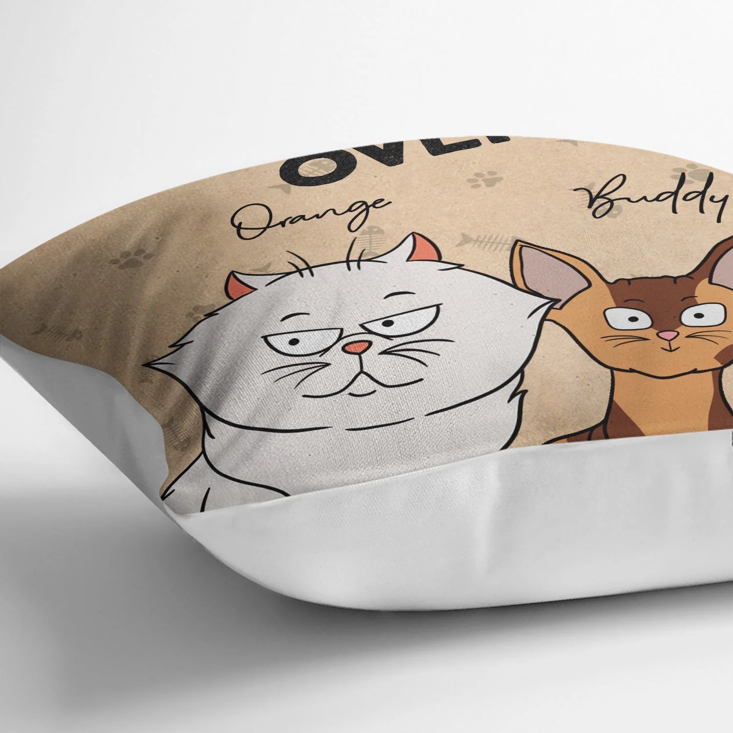 This Is Our Couch Go Sit Over There Funny Cartoon Cat - Gift For Cat Lovers - Personalized Pillow - Image 3