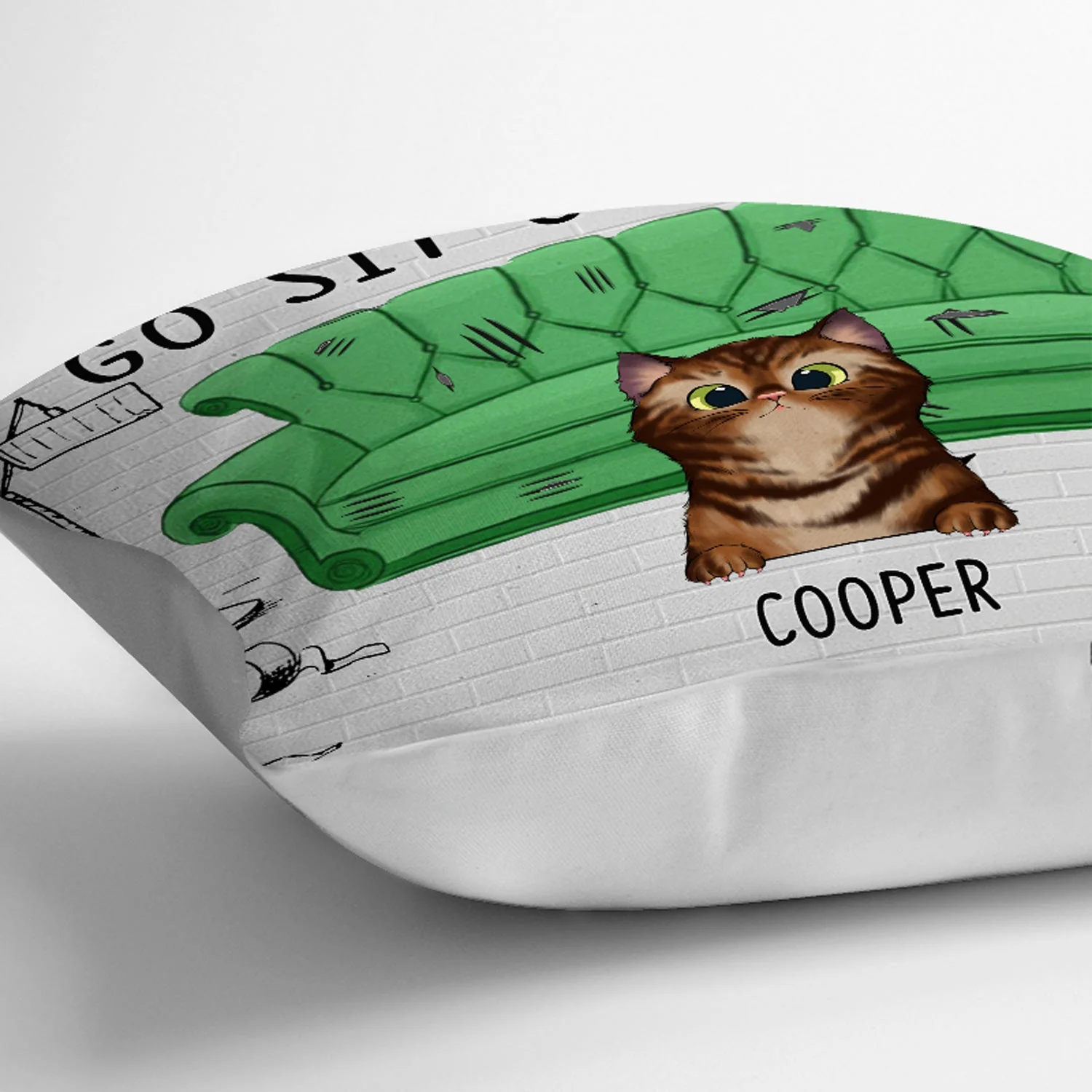 This Is Our Couch Sit Over There - Gift For Dog & Cat Lovers - Personalized Custom Pillow - Image 3