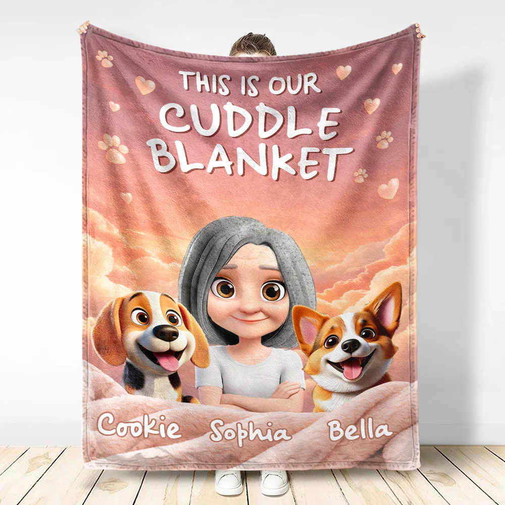 This Is Our Cuddle Blanket 3D Effect - Personalized Fleece Blanket, Sherpa Blanket - Image 3