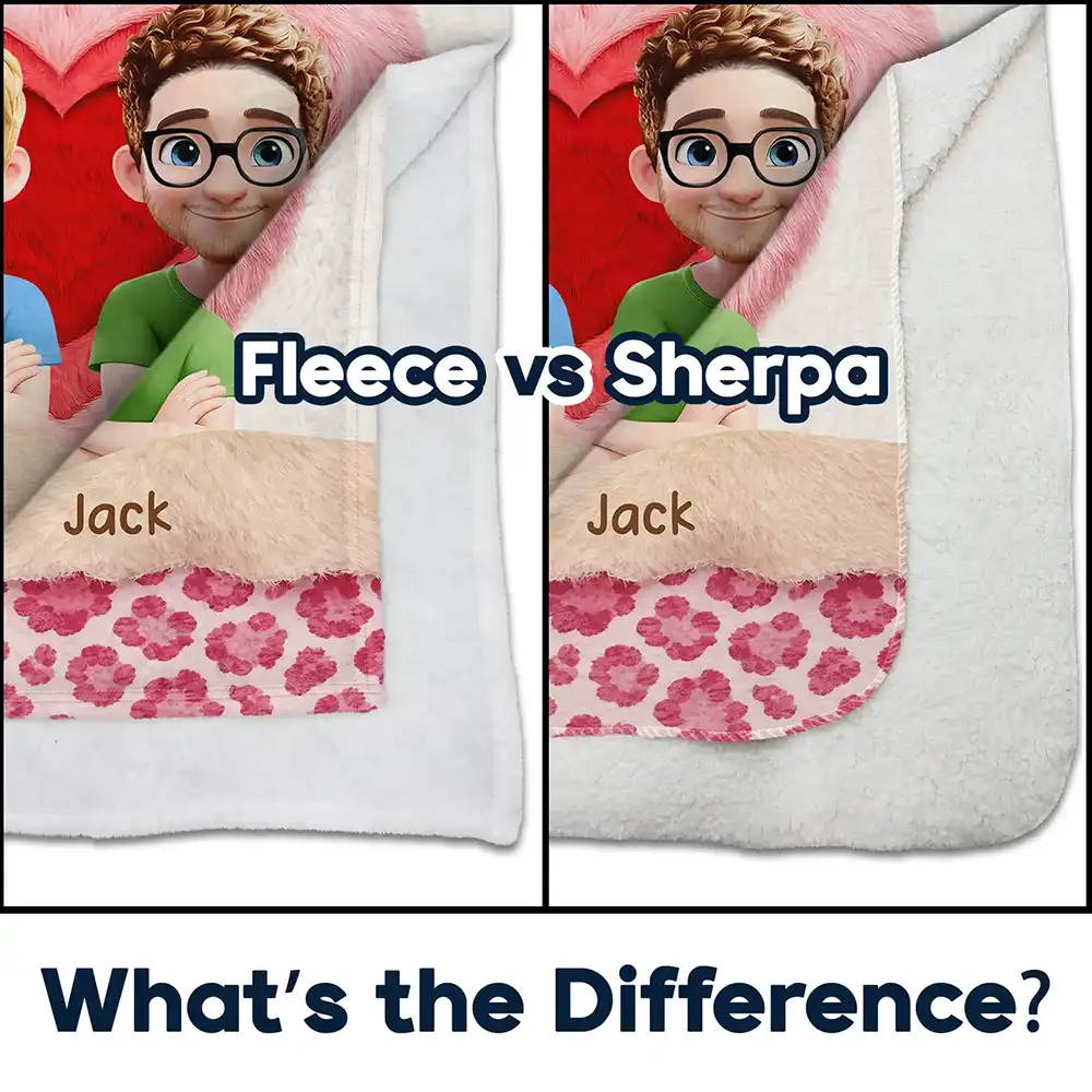This Is Our Cuddle Blanket Faux Fur Effect - Personalized Fleece Blanket, Sherpa Blanket - Image 4