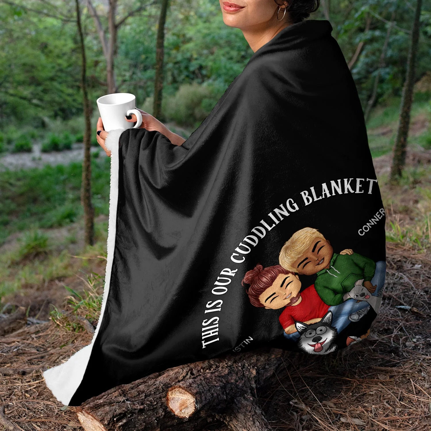 This Is Our Cuddling Blanket - Gift For Pet Lovers Couple - Personalized Fleece Blanket - Image 3