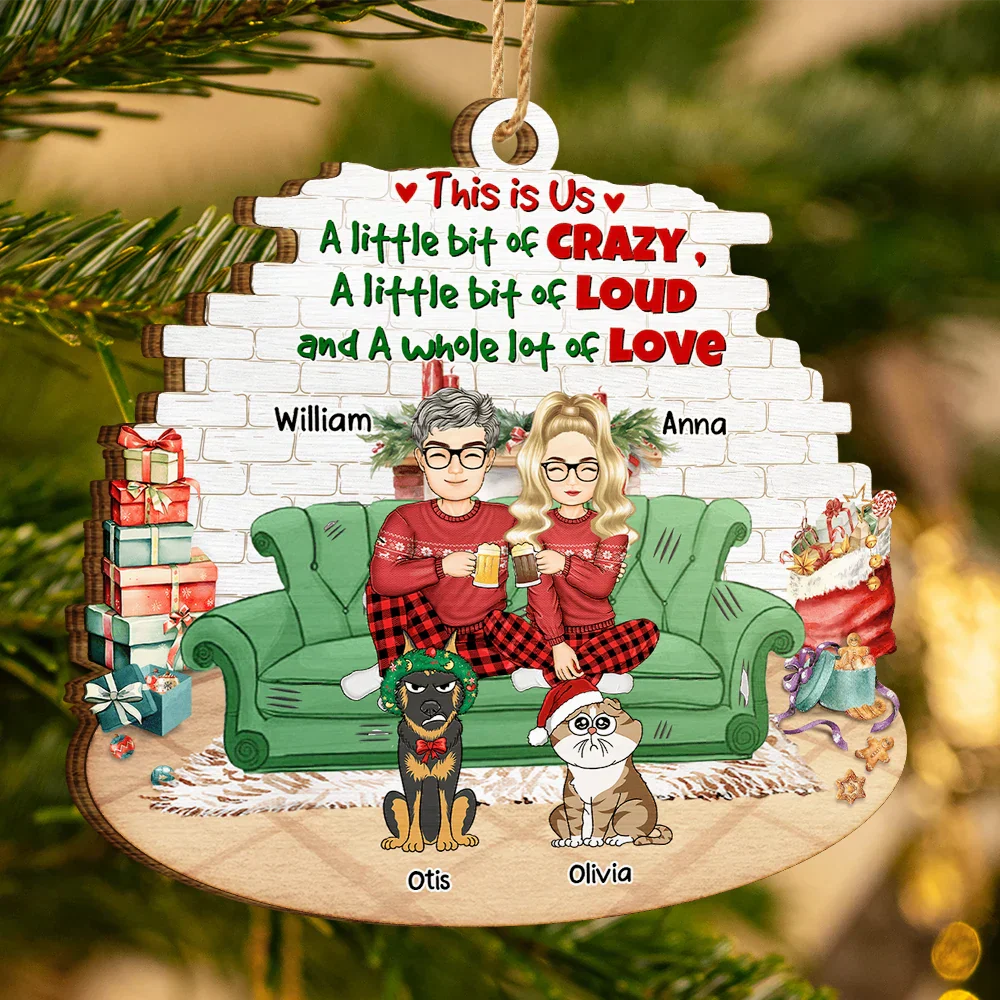 This Is Us A Little Bit Loud - Personalized Custom Shaped Wooden Ornament - Image 3