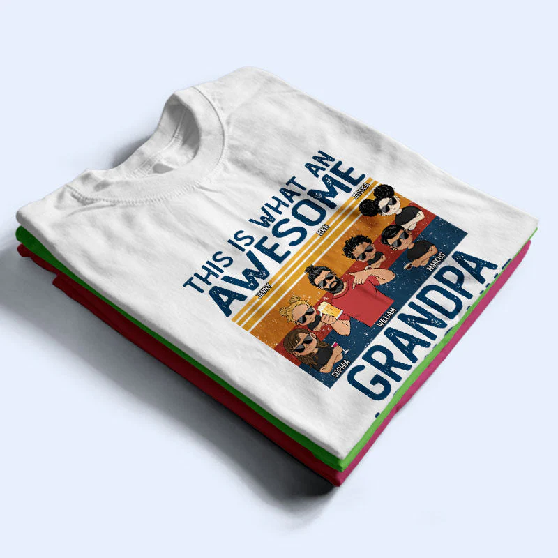 This Is What An Awesome Gift For Father, Grandpa, Uncle - Personalized Custom T Shirt - Image 2