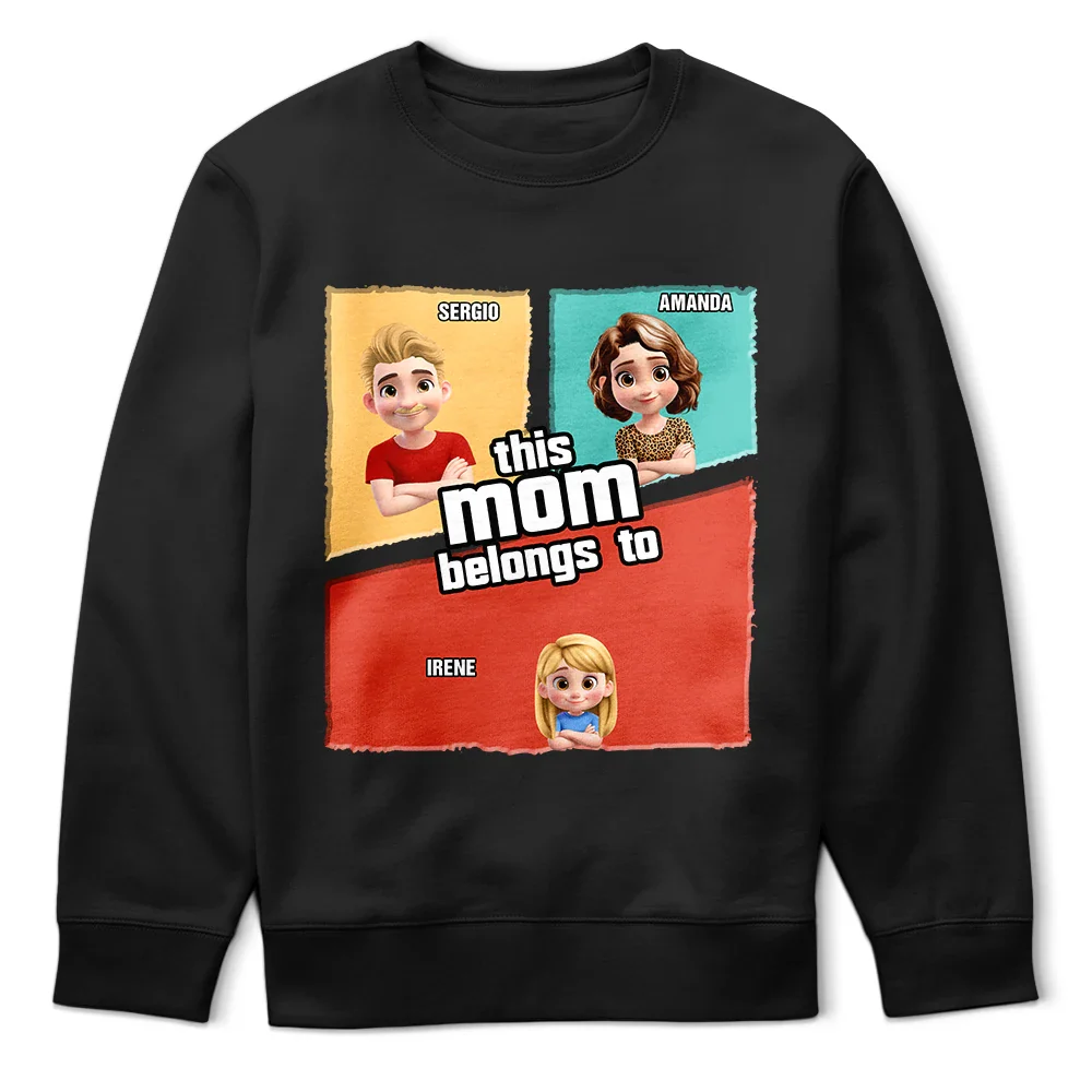 This Mom Belongs To - Personalized T Shirt - Image 5