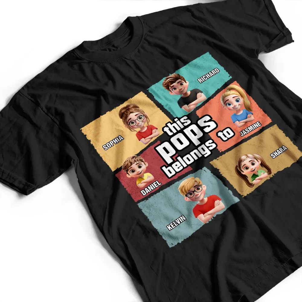 This Papa Grandpa Dad Belong To - Personalized T Shirt - Image 3