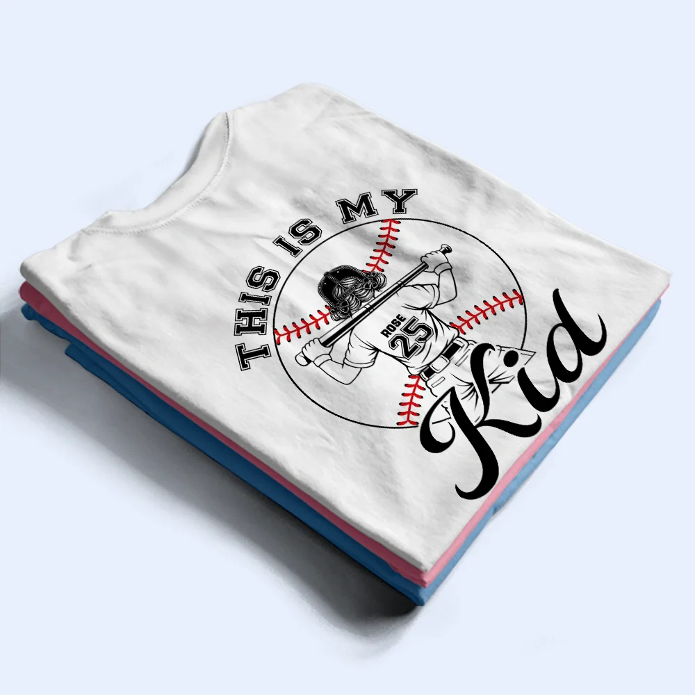 Those Are My Kids Baseball - Personalized T Shirt - Image 3