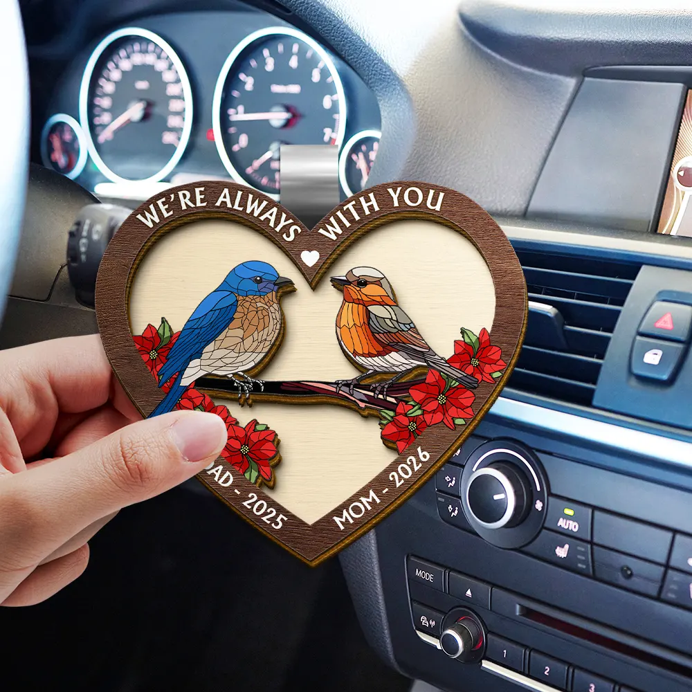 Those We Love Don't Go Away Memorial - Personalized Custom Shaped Car Visor Clip - Image 3