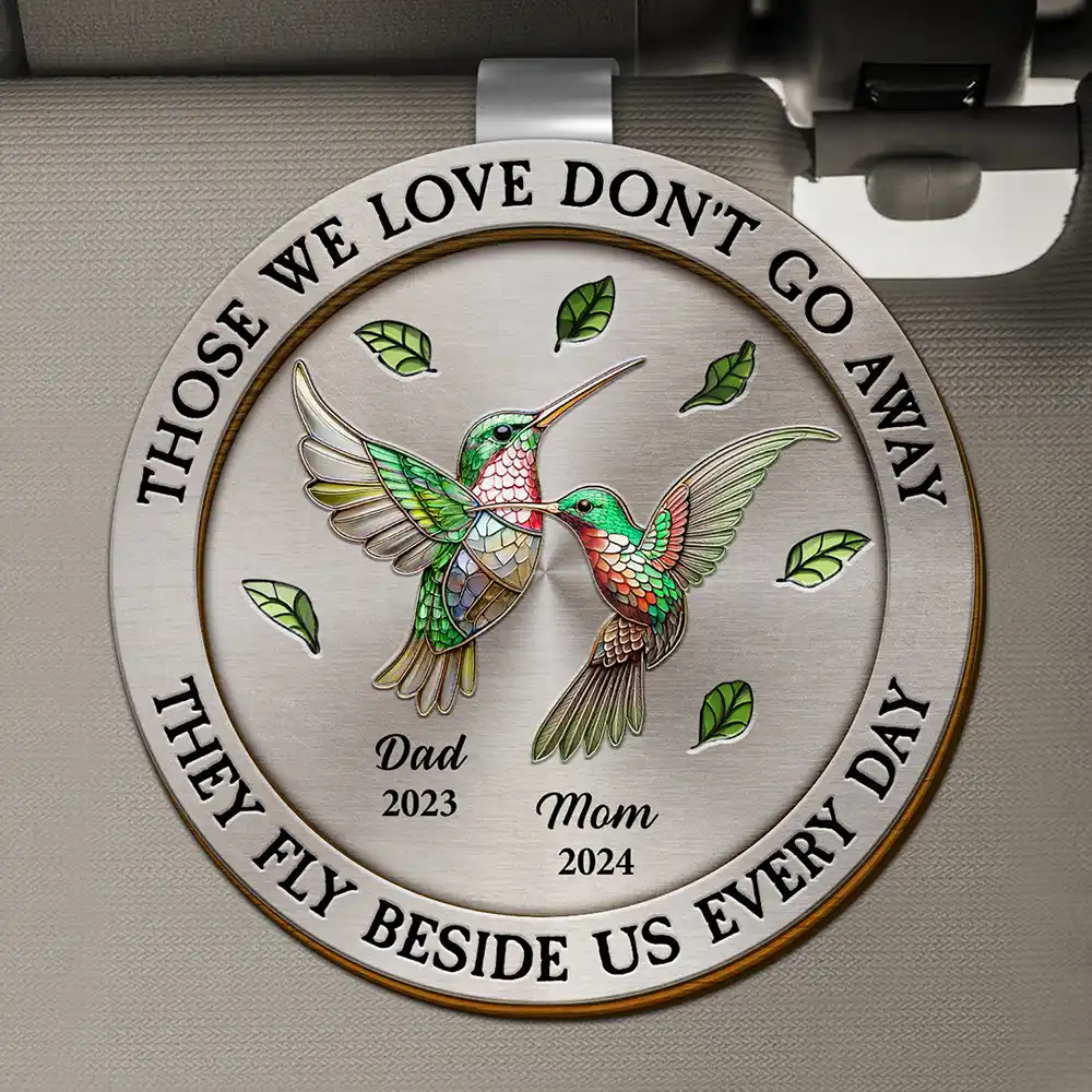 Those We Love Don't Go Away - Personalized Custom Shaped Car Visor Clip - Image 2