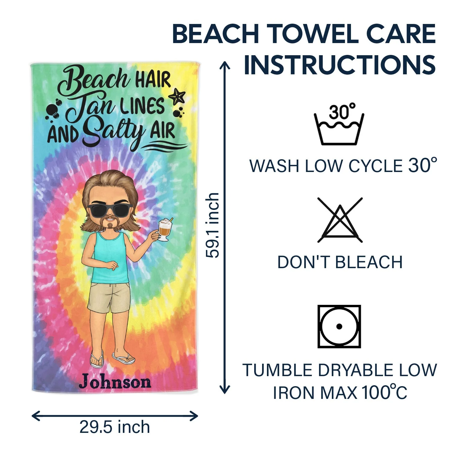 Tie Dye Life Is Better At The Beach - Birthday, Summer Gift For Him, Her, Yourself, Girlfriend, Boyfriend, BFF Best Friends, Traveling Lovers - Personalized Custom Beach Towel - Image 6