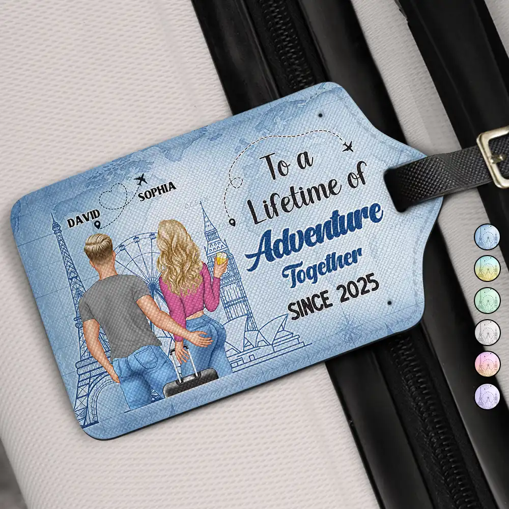 To A Lifetime Of Adventure Together - Personalized Luggage Tag