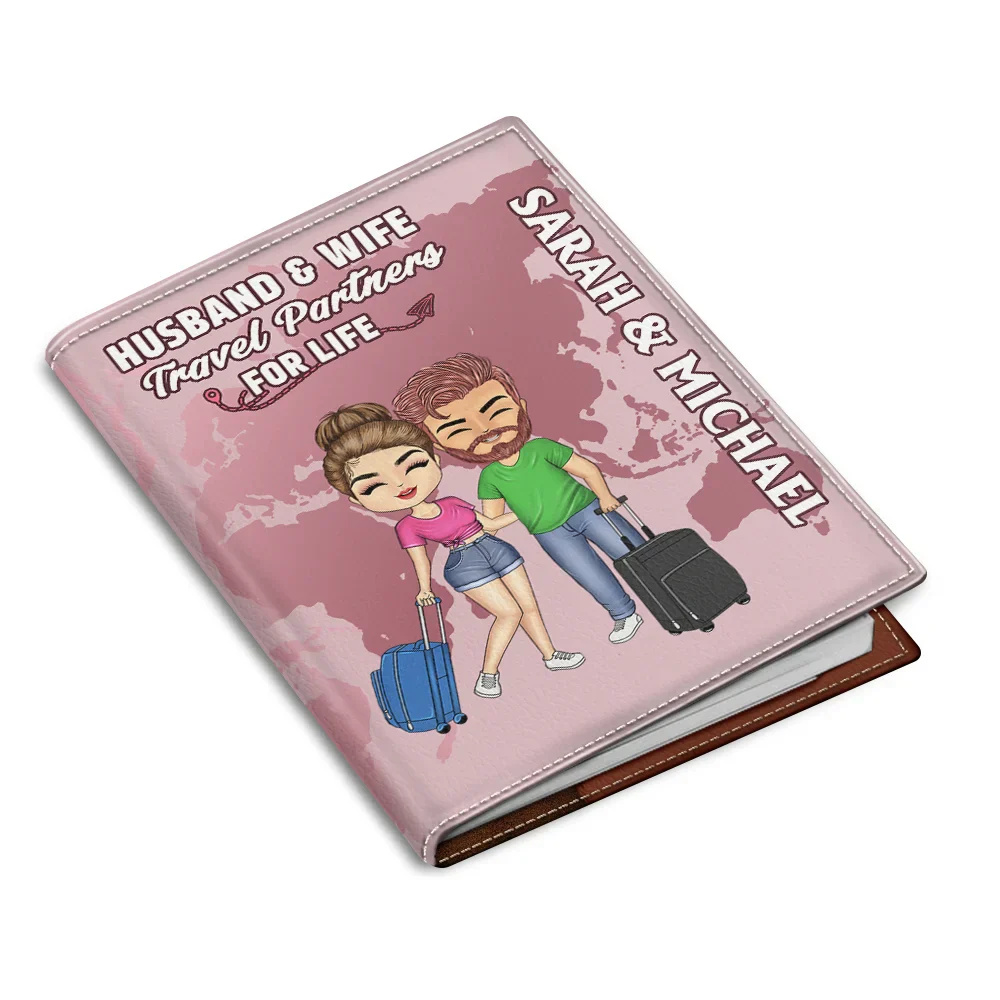 To A Lifetime Of Adventures Together - Personalized Passport Cover, Passport Holder - Image 2