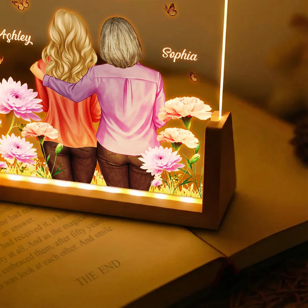 To My Daughter Happy Mother's Day 3D Birth Flower - Personalized Night Light - Image 6