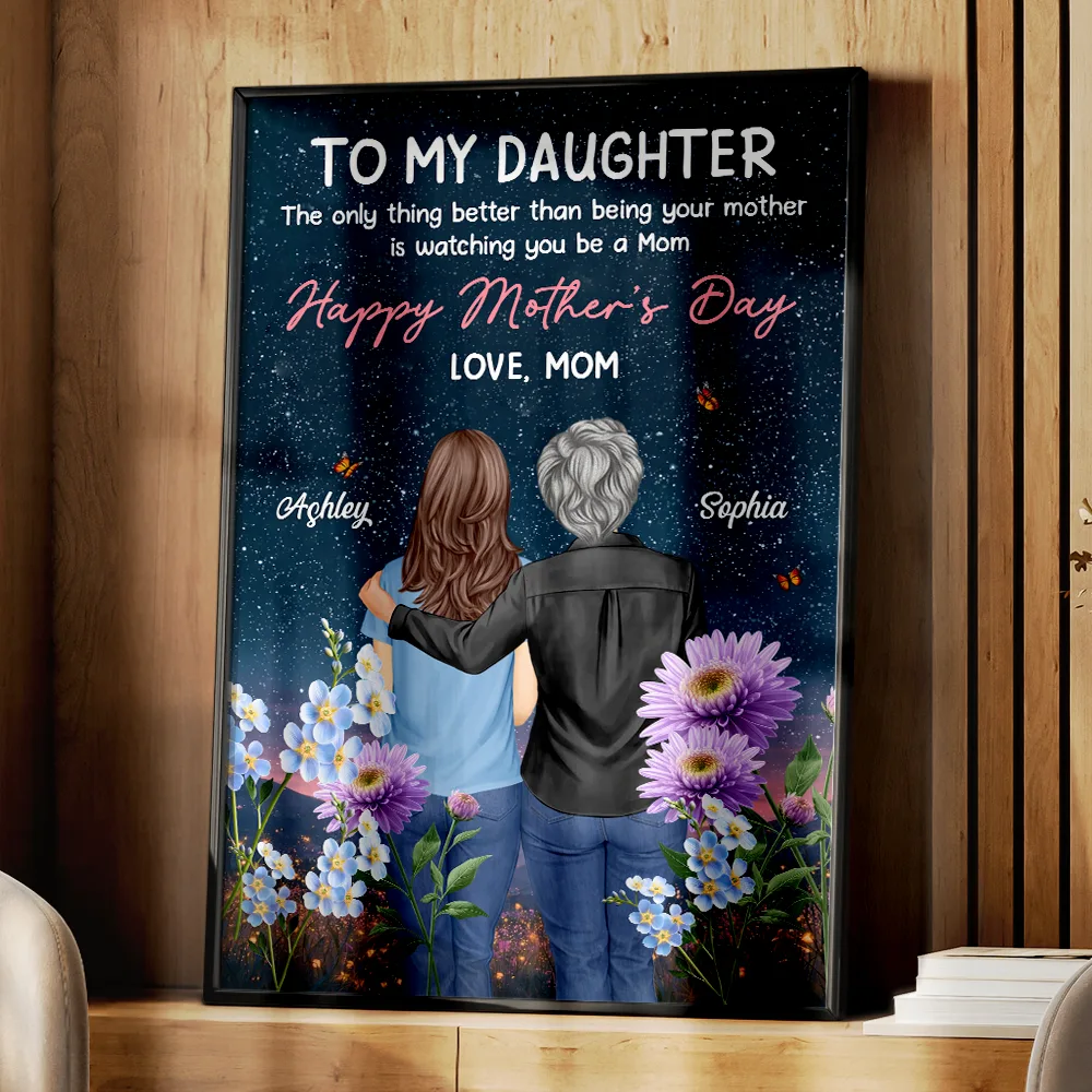 To My Daughter Happy Mother's Day 3D Birth Flower - Personalized Poster - Image 4
