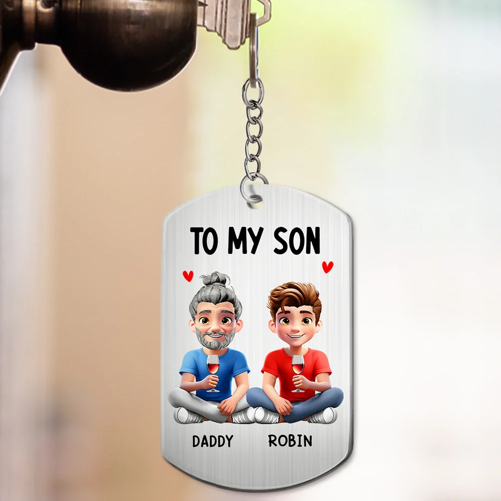 To My Daughter Mom & Daughter Keepsake - Personalized Aluminum Keychain - Image 3