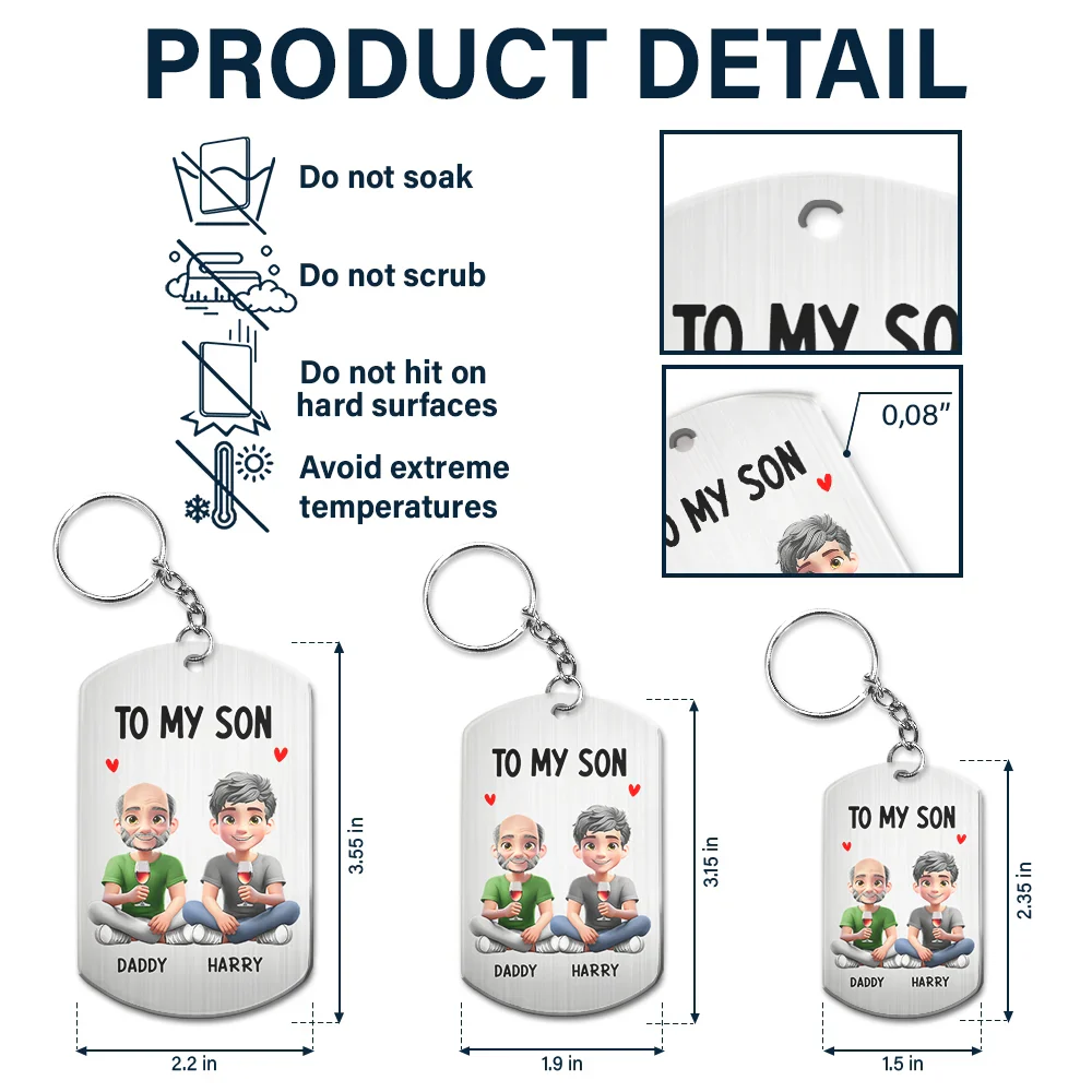 To My Daughter Mom & Daughter Keepsake - Personalized Aluminum Keychain - Image 5