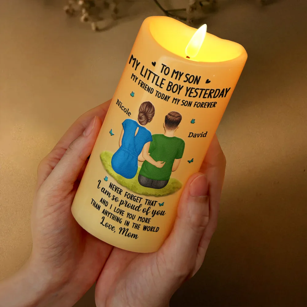 To My Daughter My Little Girl - Personalized Flameless LED Candle - Image 3