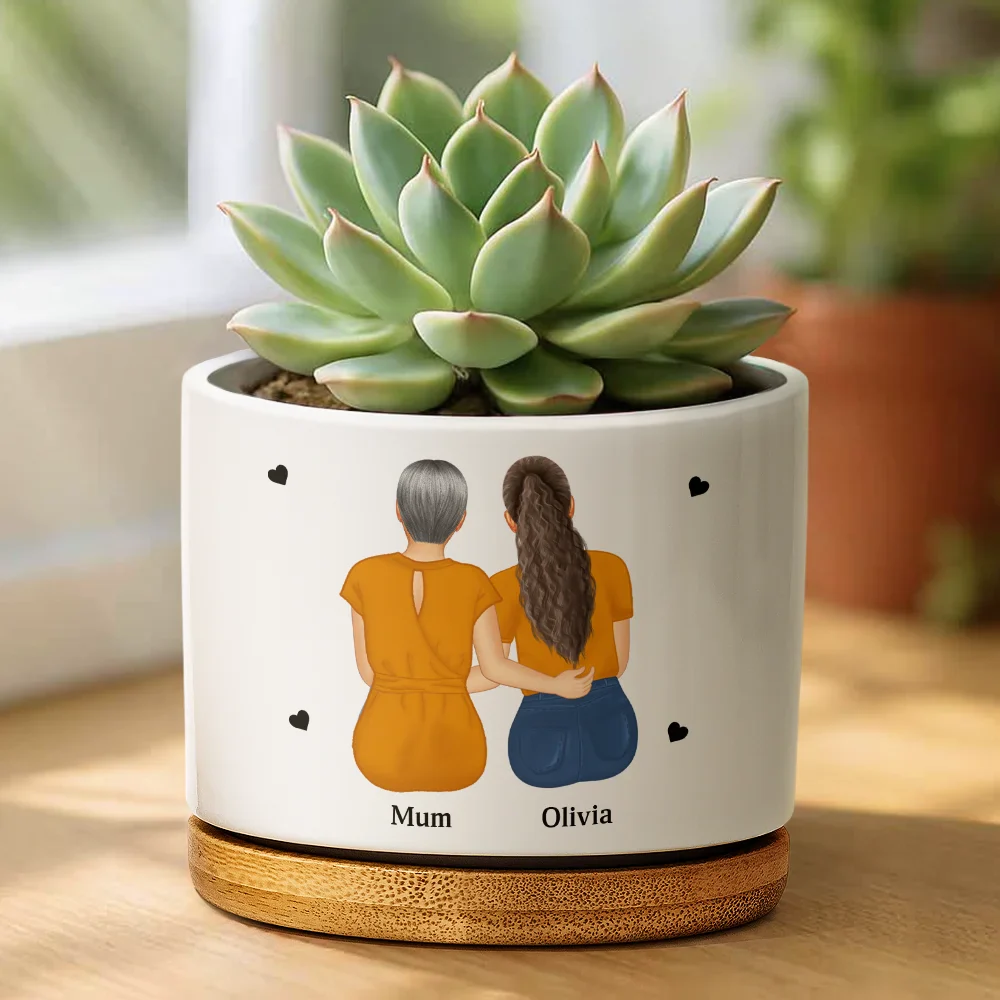 To My Daughter The Only Thing Better Than Being Your Mother - Personalized Ceramic Plant Pot - Image 2