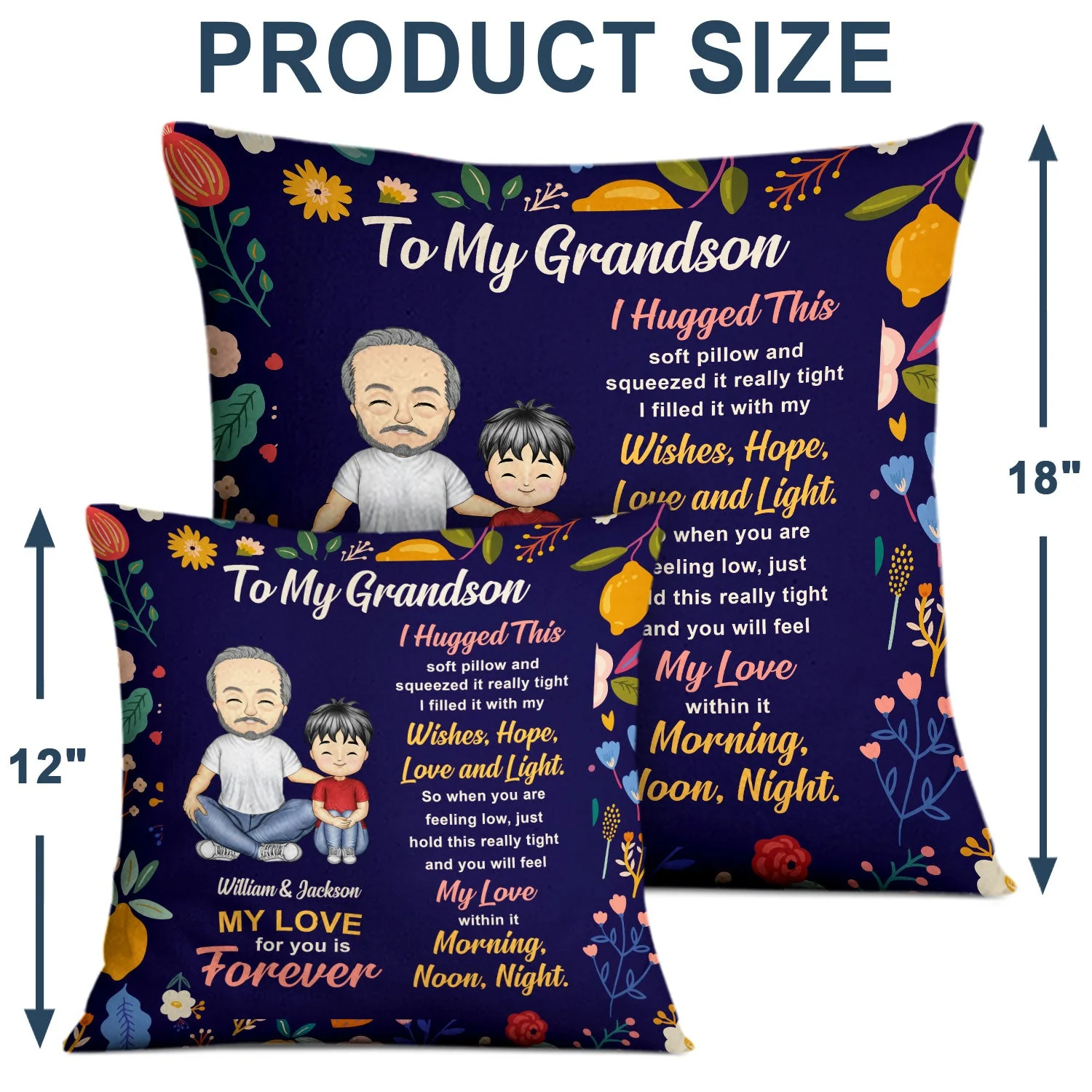To My Granddaughter - Gift For Granddaughter, Grandparents Gift - Personalized Pillow - Image 4