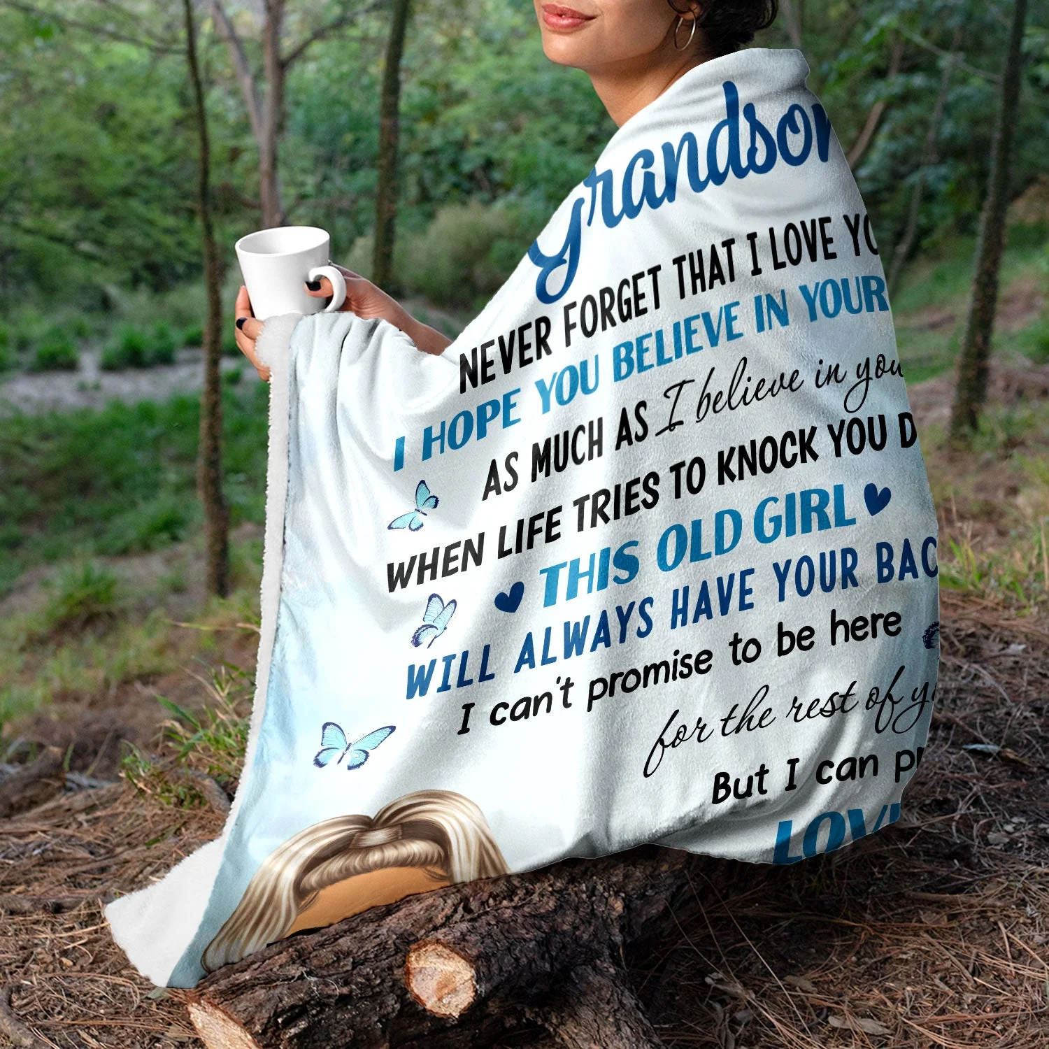 To My Granddaughter Grandson - Gift For Grandchildren, Grandkids - Personalized Fleece Blanket - Image 3
