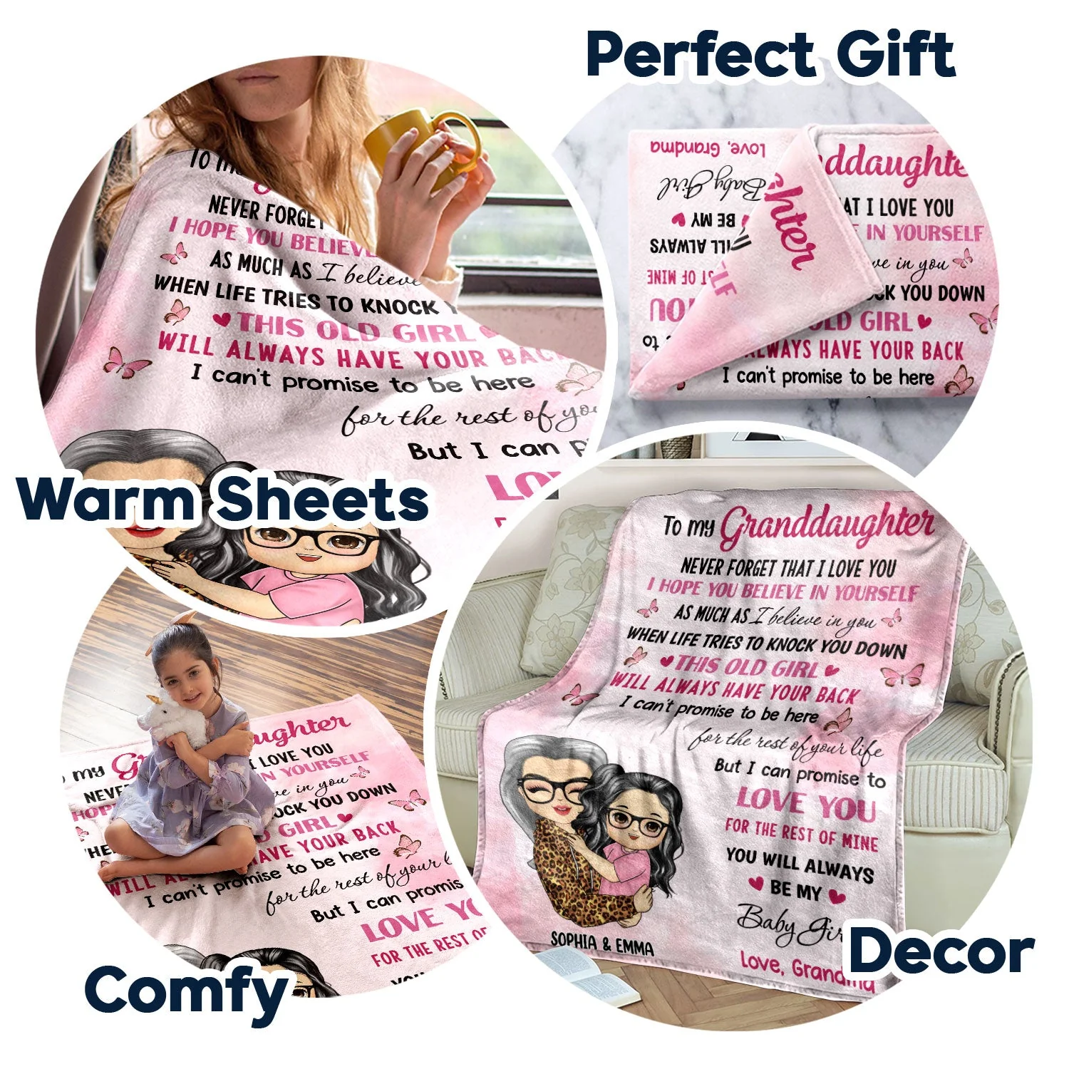 To My Granddaughter Grandson - Gift For Grandchildren, Grandkids - Personalized Fleece Blanket - Image 5