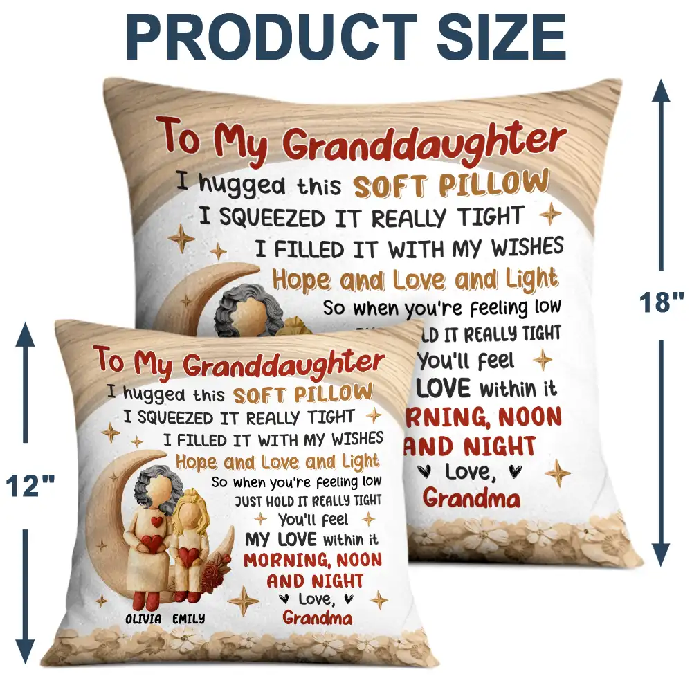 To My Granddaughter - Personalized Pillow - Image 4