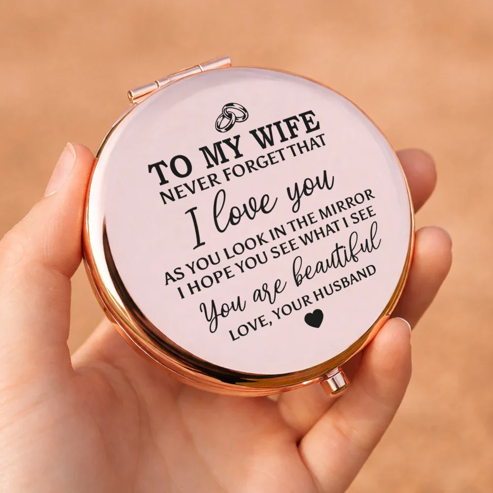 To My Wife Hope You See What I See - Personalized Compact Mirror - Image 5