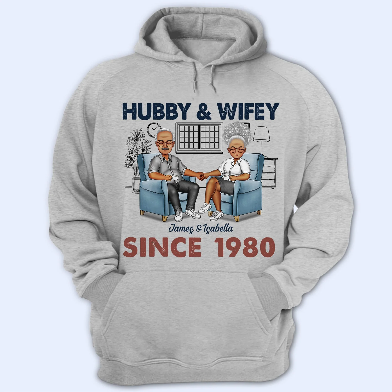 Together Since - Anniversary, Birthday Gift For Spouse, Lover, Husband, Wife, Boyfriend, Girlfriend, Couple - Personalized Custom T Shirt - Image 3