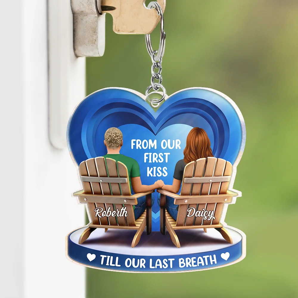 Together Since Couple 3D Effect - Personalized Acrylic Keychain - Image 3