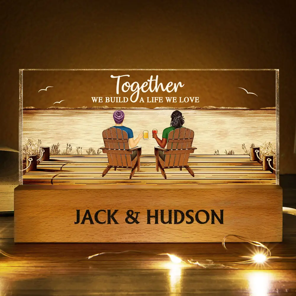 Together You And Me We Got This - Personalized Rectangle LED Light - Image 3