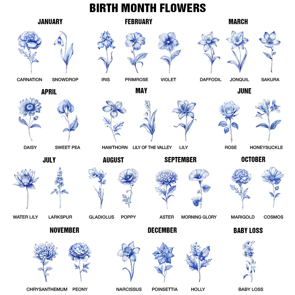 Toile Birth Month Flower Congrats Grad - Personalized Ring Dish - Image 7