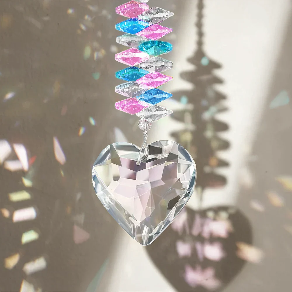 Toile De Jouy Cat Forever Bloom - Personalized Heart Crystal Suncatcher - Image 4