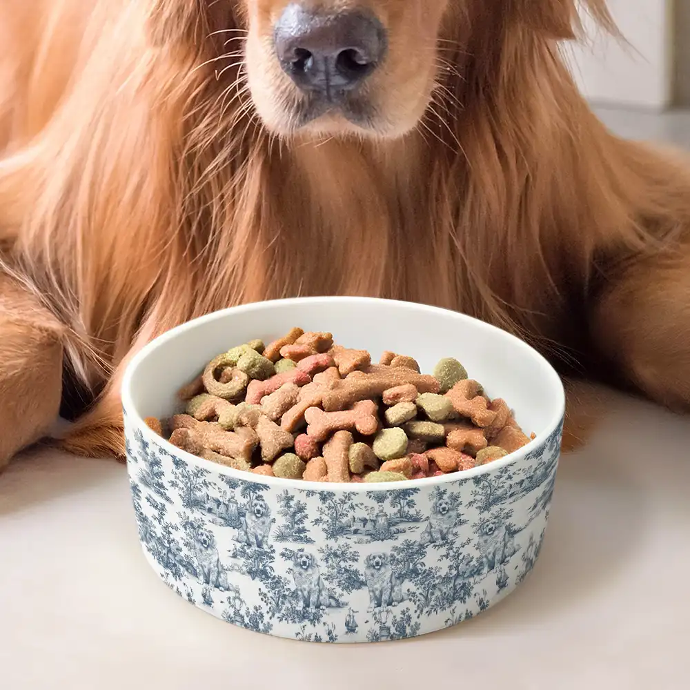 Toile De Jouy French Style - Personalized Pet Bowl - Image 2