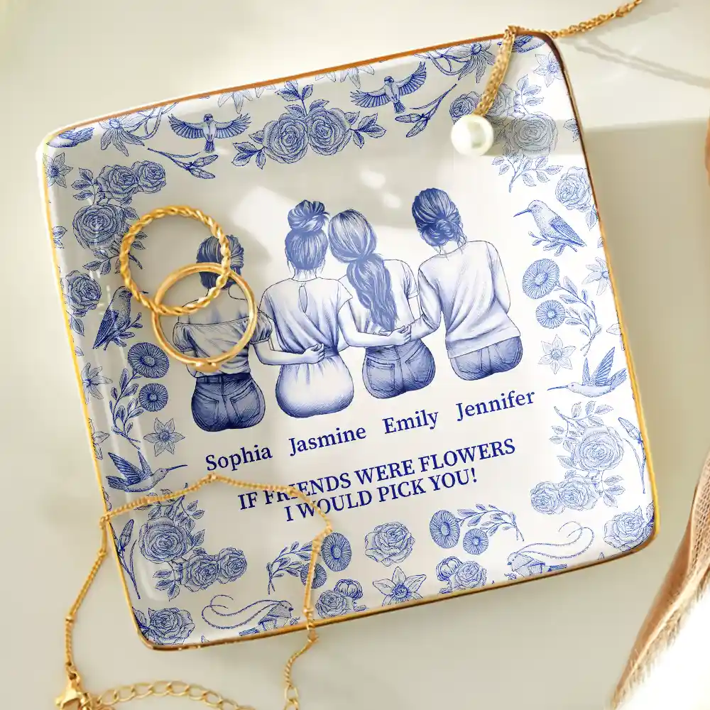 Toile De Jouy Grow An Old Friend - Personalized Ring Dish - Image 4