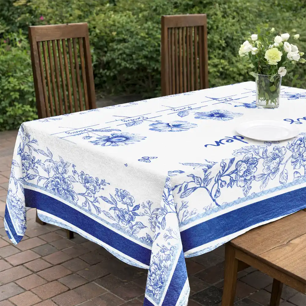Toile Grandma Flower Garden - Personalized Tablecloth - Image 5