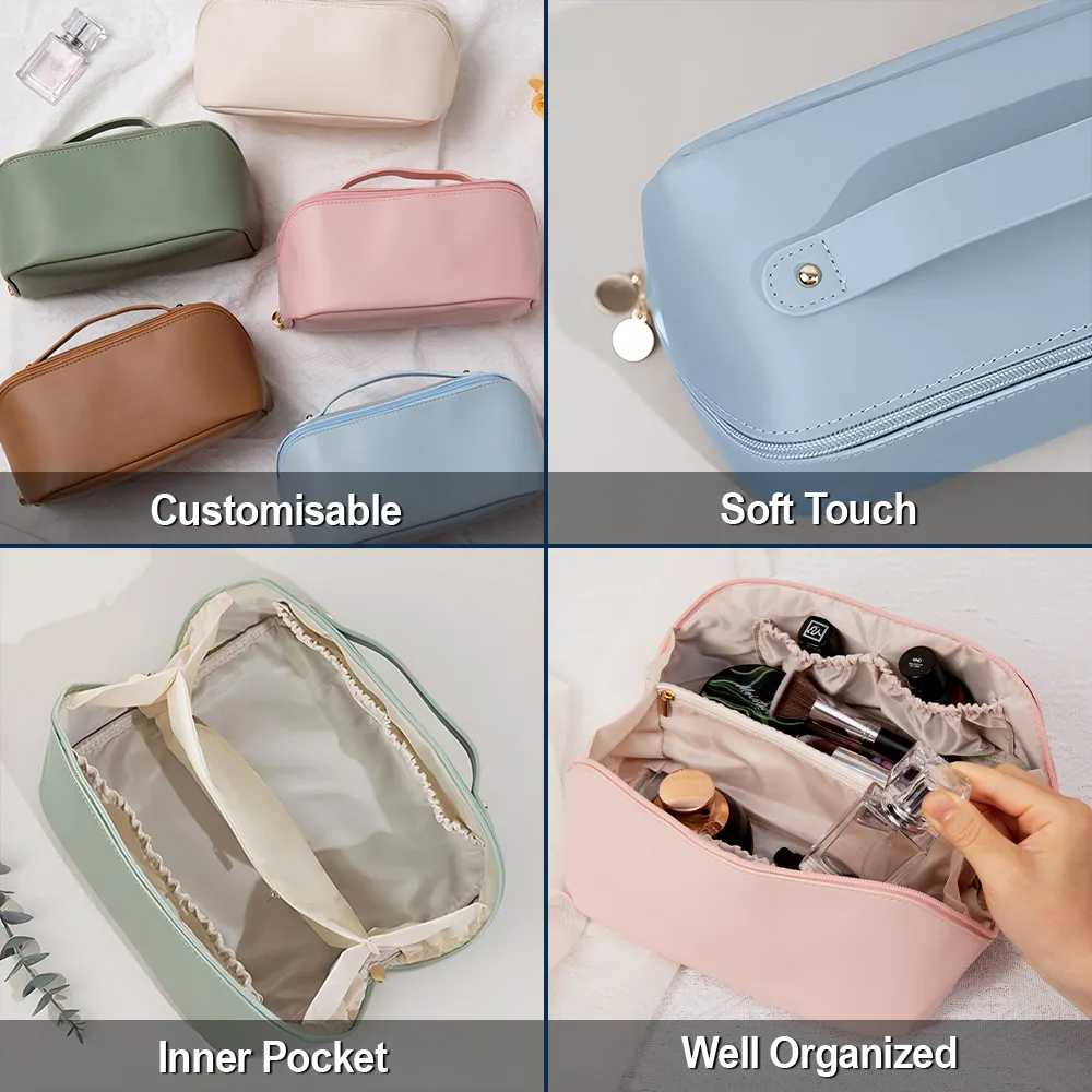 Travel All My Cruise Crap - Personalized Leather Makeup Bag - Image 5