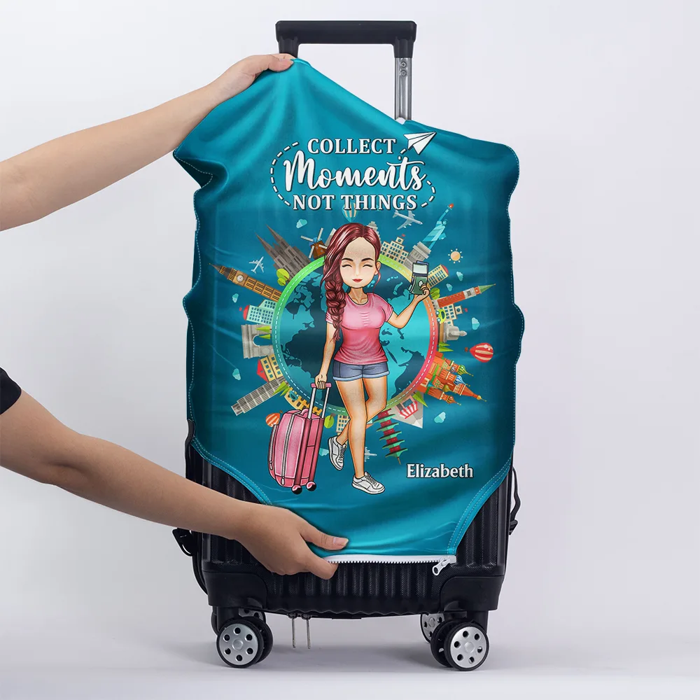Travel Around The World - Personalized Luggage Cover - Image 5