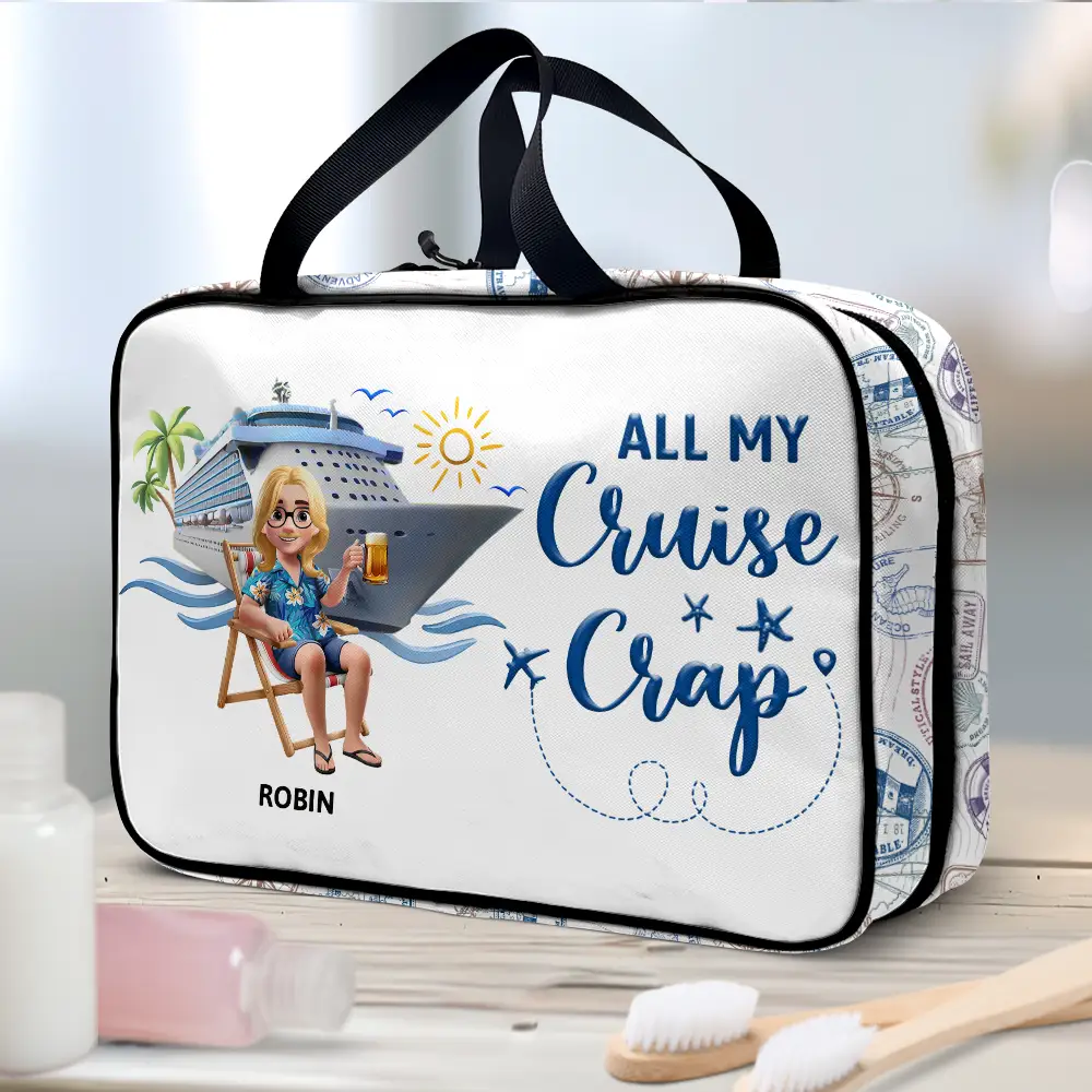 Travel Cruise Survival Kit - Personalized Toiletry Bag - Image 2